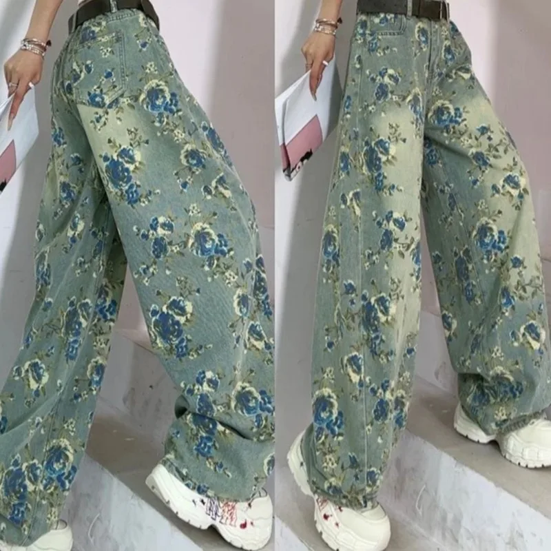 2026 Summer Women's High-waisted Retro Scimitar Jeans Women's Design Sense Is Thin and Loose Casual Floral Wide-leg Pants Trendy
2026 Summer Women's High-waisted Retro Scimitar Jeans Women's Design Sense Is Thin and Loose Casual Floral Wide-leg Pants Trendy