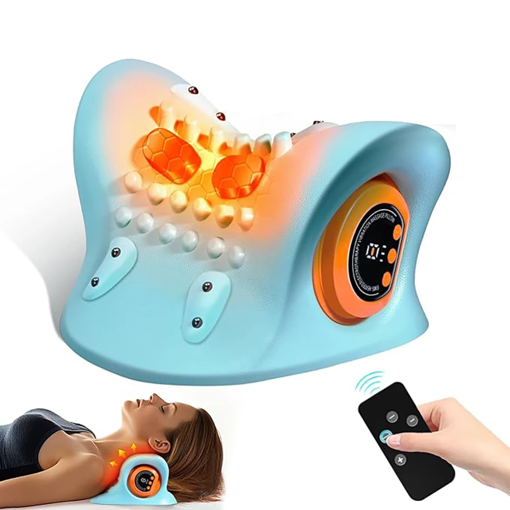 EMS Neck Cervical Massager With Heat, Portable Low-Frequency Pulse Neck Spine Traction Relaxer Massage Pillow With Remote
EMS Neck Cervical Massager With Heat, Portable Low-Frequency Pulse Neck Spine Traction Relaxer Massage Pillow With Remote