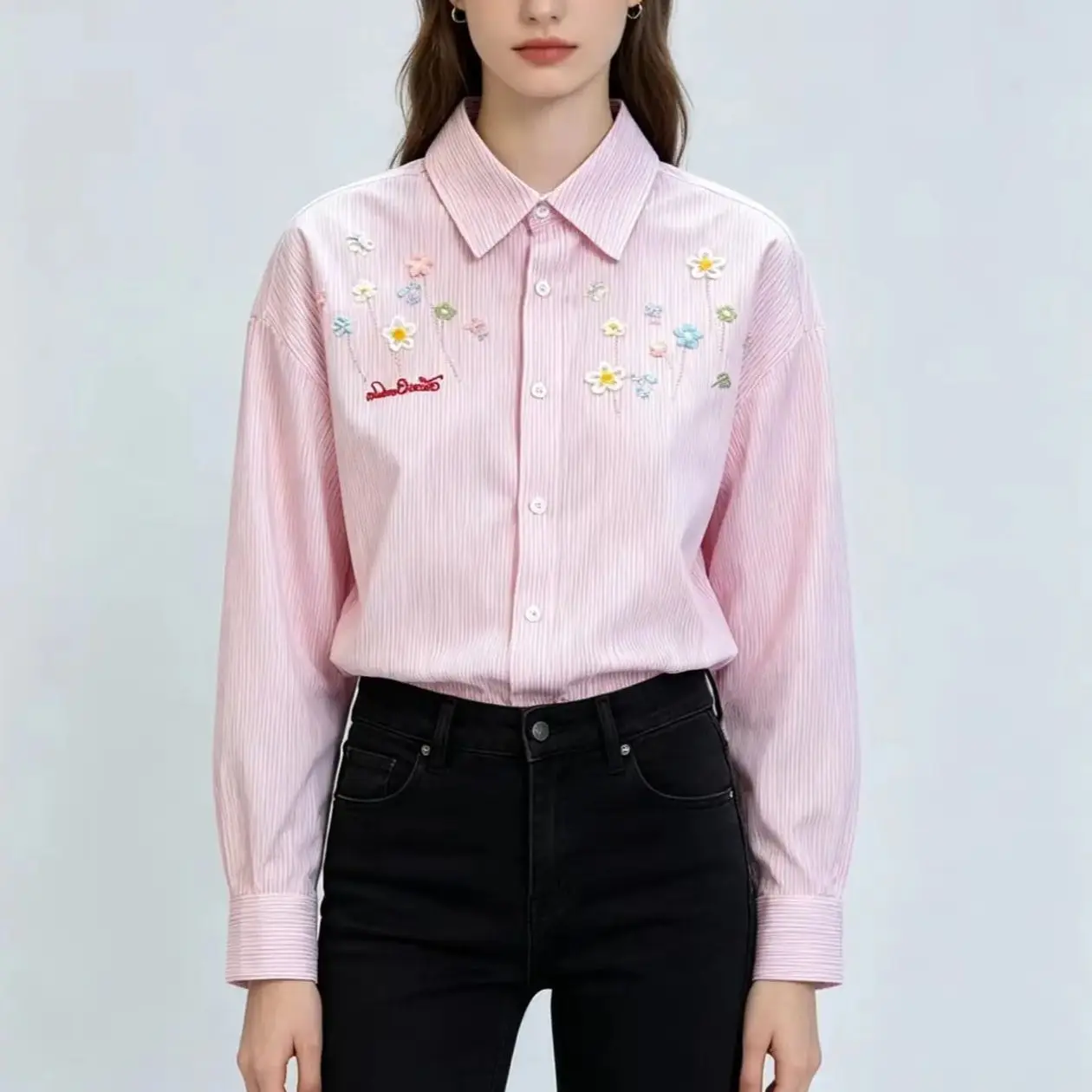 Женская розовая, синяя, желтая полосатая рубашка с вышивкой, повседневная, с отложным воротником, длинным рукавом, милая, в стиле колледж, Харадзюку, ретро, весенняя, осенняя
Женская розовая, синяя, желтая полосатая рубашка с вышивкой, повседневная, с отложным воротником, длинным рукавом, милая, в стиле колледж, Харадзюку, ретро, весенняя, осенняя