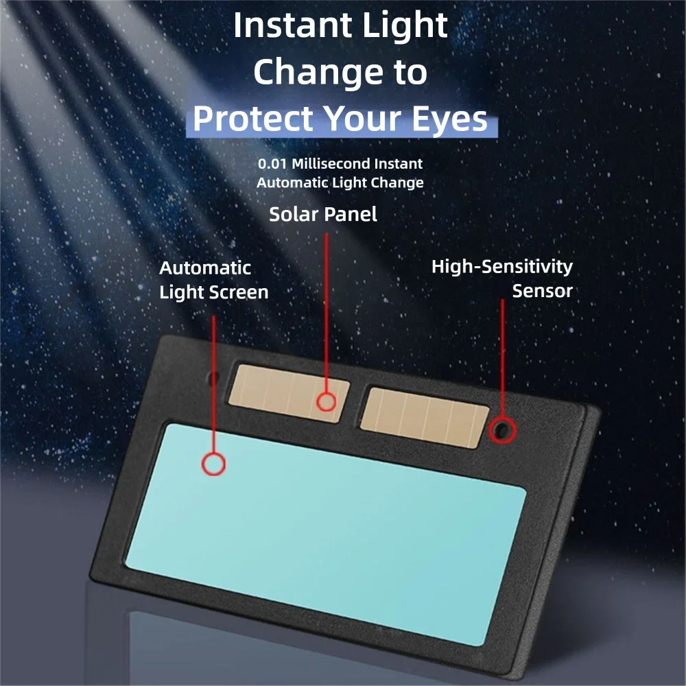 Автоматическая регулировка света, автоматическое затемнение, сварочная маска для лица, настоящий цвет, устойчивая к высоким температурам сварочная маска, прочная
Автоматическая регулировка света, автоматическое затемнение, сварочная маска для лица, настоящий цвет, устойчивая к высоким температурам сварочная маска, прочная
