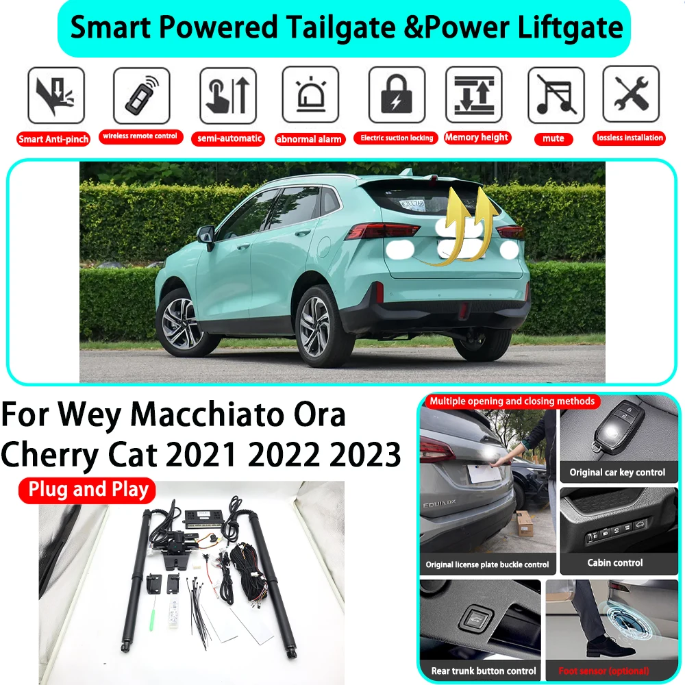 for Wey Macchiato Ora Cherry Cat 2021 2022 2023 Smart Automatic Powered Tailgate Electric Power Tailgate Lift Kit Key Close
for Wey Macchiato Ora Cherry Cat 2021 2022 2023 Smart Automatic Powered Tailgate Electric Power Tailgate Lift Kit Key Close
