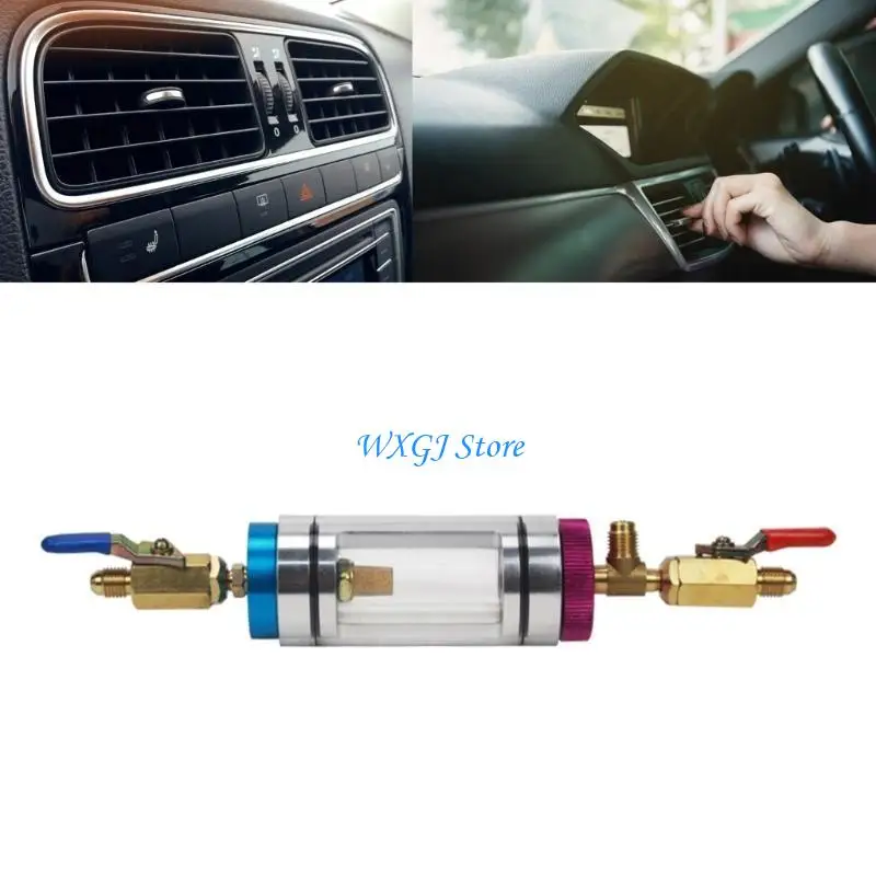 37JE Automotive Air Conditioner Oil Filling Analysis Tool R134 Coolant Recharger Device with Transparent Observation Window
37JE Automotive Air Conditioner Oil Filling Analysis Tool R134 Coolant Recharger Device with Transparent Observation Window