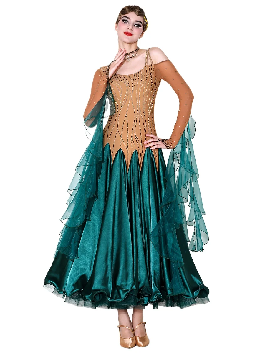 2025 Woman New Diamond Modern Dance Dress Ballroom Dance Costume Costume Waltz Dress My932
2025 Woman New Diamond Modern Dance Dress Ballroom Dance Costume Costume Waltz Dress My932