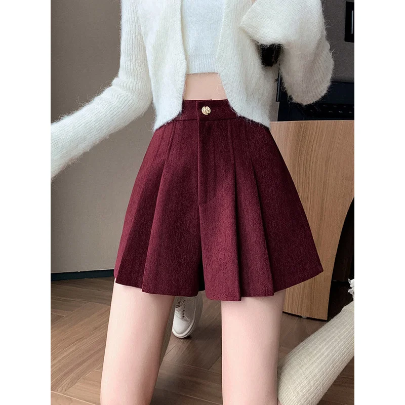 Ankela Red Wide-Leg Shorts Women's Autumn and Winter New Outdoor High Waist Hot Pants Small Temperament Slimming Casual Boot Pan
Ankela Red Wide-Leg Shorts Women's Autumn and Winter New Outdoor High Waist Hot Pants Small Temperament Slimming Casual Boot Pan