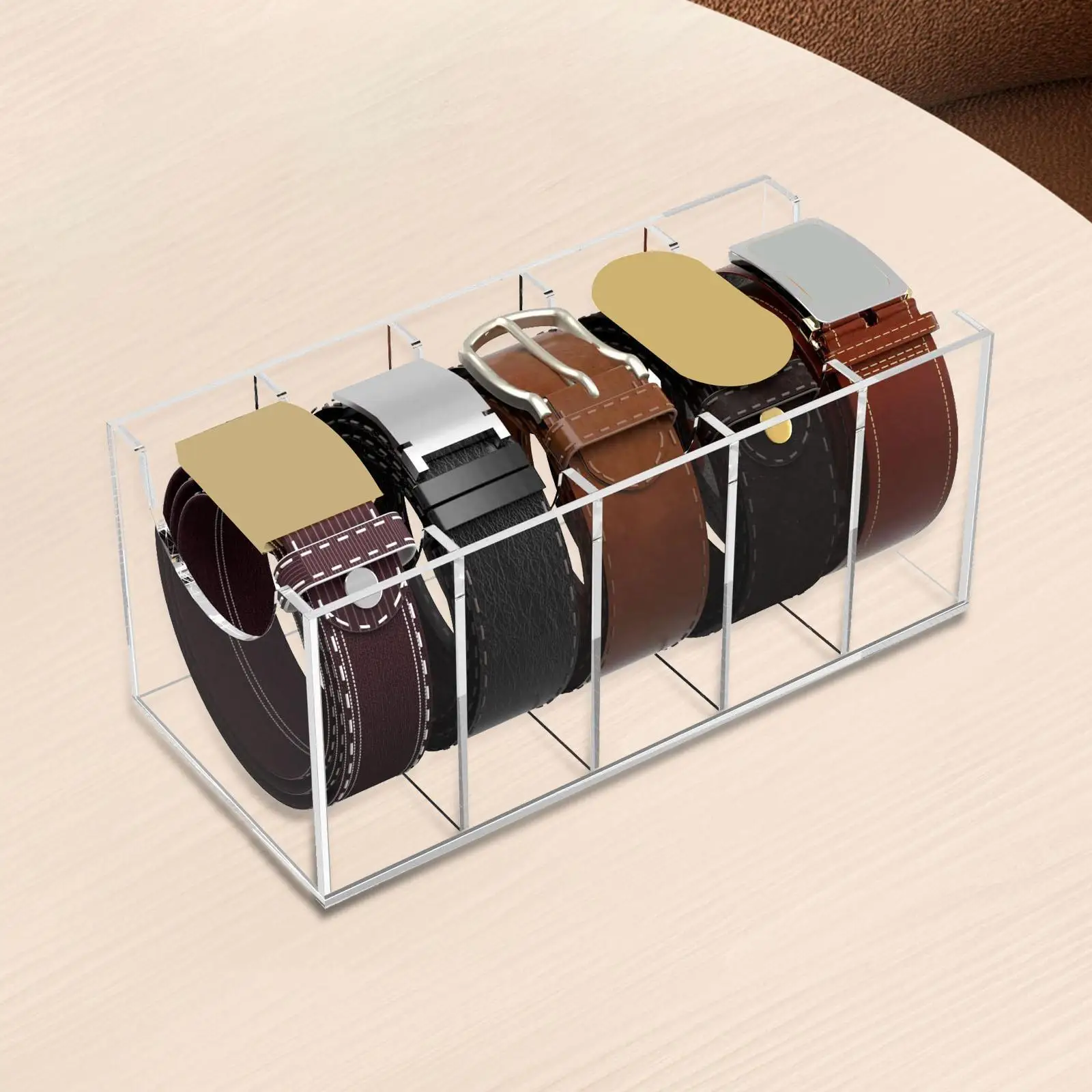 Sleek Belt and Jewelry Organizer with Versatile Compartments
Sleek Belt and Jewelry Organizer with Versatile Compartments