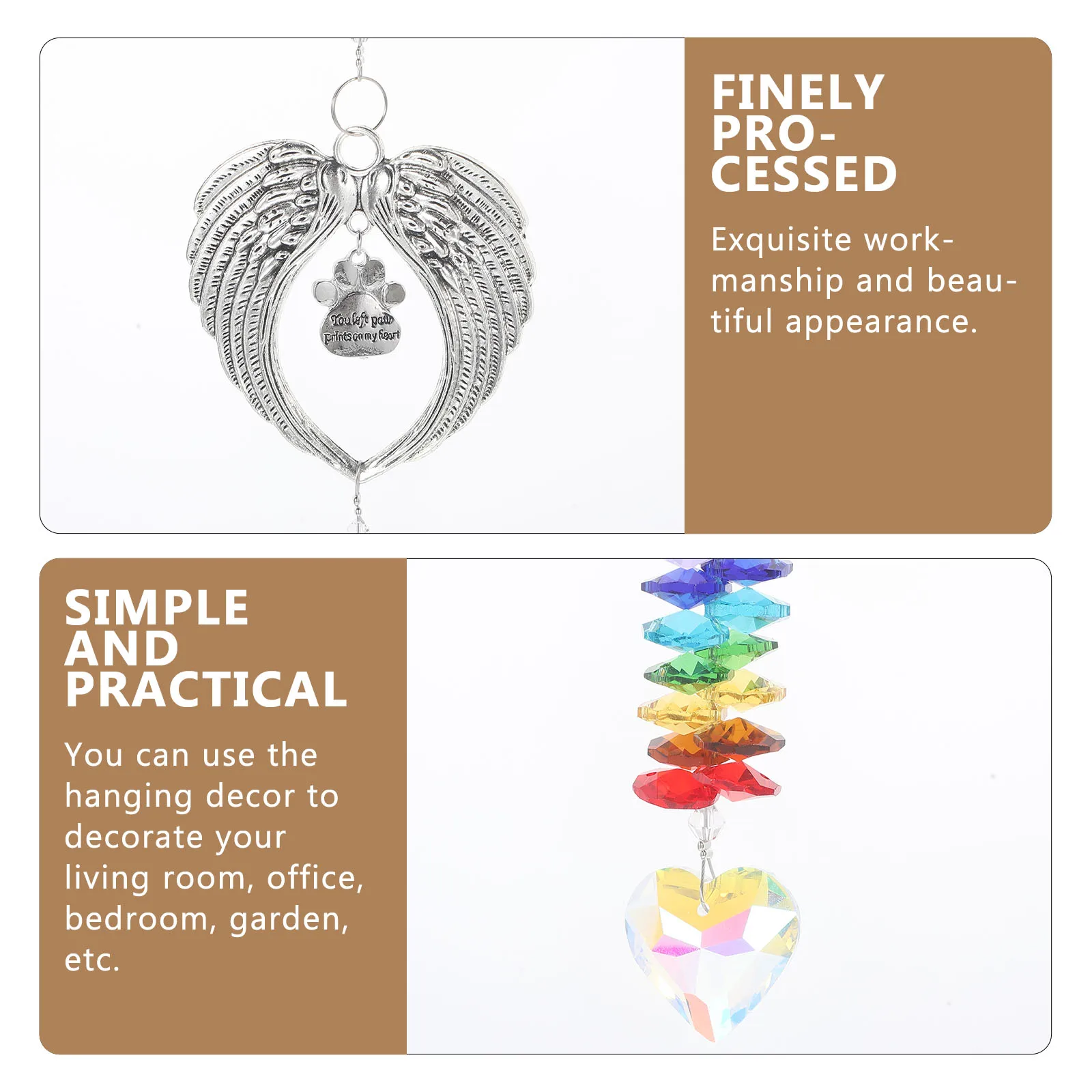Heart Shaped Crystal Suncatcher 30mm Decorative Pendant for Ch eliers Windows Romantic Angel Wings Design Gifts
Heart Shaped Crystal Suncatcher 30mm Decorative Pendant for Ch eliers Windows Romantic Angel Wings Design Gifts