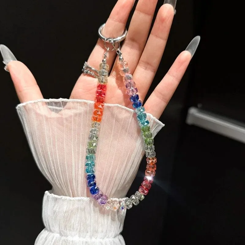 Square Colorful Crystal Rainbow Gradual Change Color Mobile Phone Chain Mobile Phone Side Lanyard Ccd Bag Pendant
Square Colorful Crystal Rainbow Gradual Change Color Mobile Phone Chain Mobile Phone Side Lanyard Ccd Bag Pendant