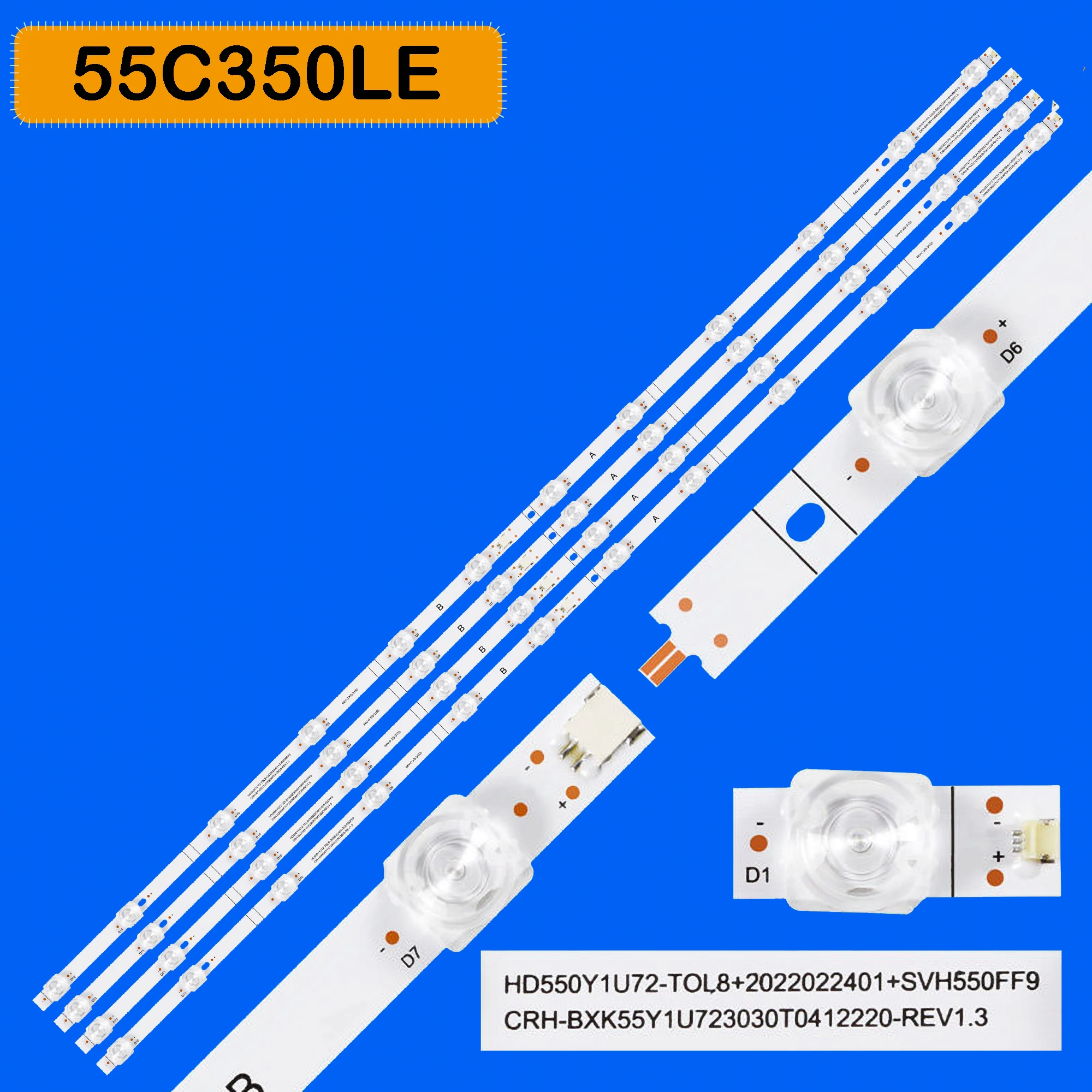 LED backlight strip for TOSHIBA 55C9000 55C350LE 55C350ME Hisense 55A6500H PLD 55UG5959 CRH-BXK55Y1U723030T0412220-REV1.3
LED backlight strip for TOSHIBA 55C9000 55C350LE 55C350ME Hisense 55A6500H PLD 55UG5959 CRH-BXK55Y1U723030T0412220-REV1.3
