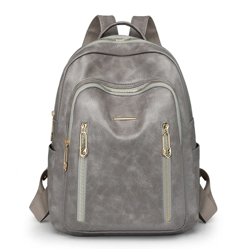 Europe and the United States new fashion backpack ladies PU soft leather shoulder bag street Joker fashion simple bag
Europe and the United States new fashion backpack ladies PU soft leather shoulder bag street Joker fashion simple bag