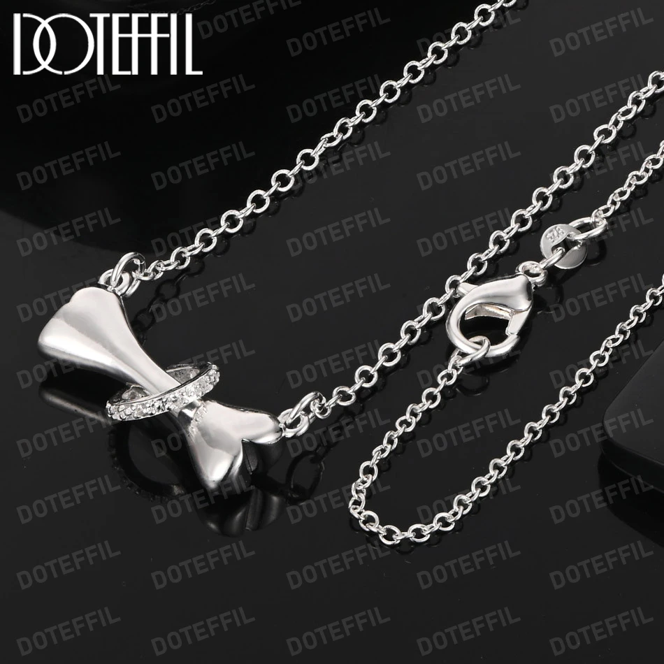 DOTEFFIL Bone Pendant Necklace Fine Jewelry Charm 925 Sterling Silver Classic Fashion For Women Lady Wedding Wholesale Gift
DOTEFFIL Bone Pendant Necklace Fine Jewelry Charm 925 Sterling Silver Classic Fashion For Women Lady Wedding Wholesale Gift