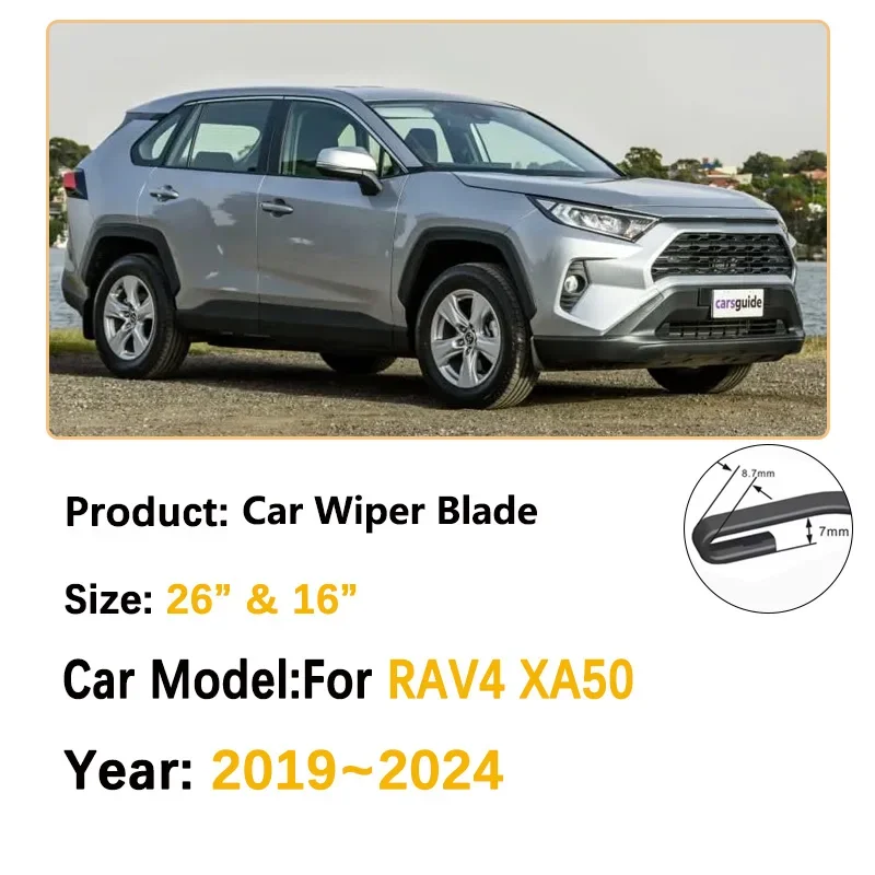 Front Wiper Blades For Toyota RAV4 XA50 2019~2024 Wildlander Front Windshield Wiper Blades, Car Windshield Accessories
Front Wiper Blades For Toyota RAV4 XA50 2019~2024 Wildlander Front Windshield Wiper Blades, Car Windshield Accessories