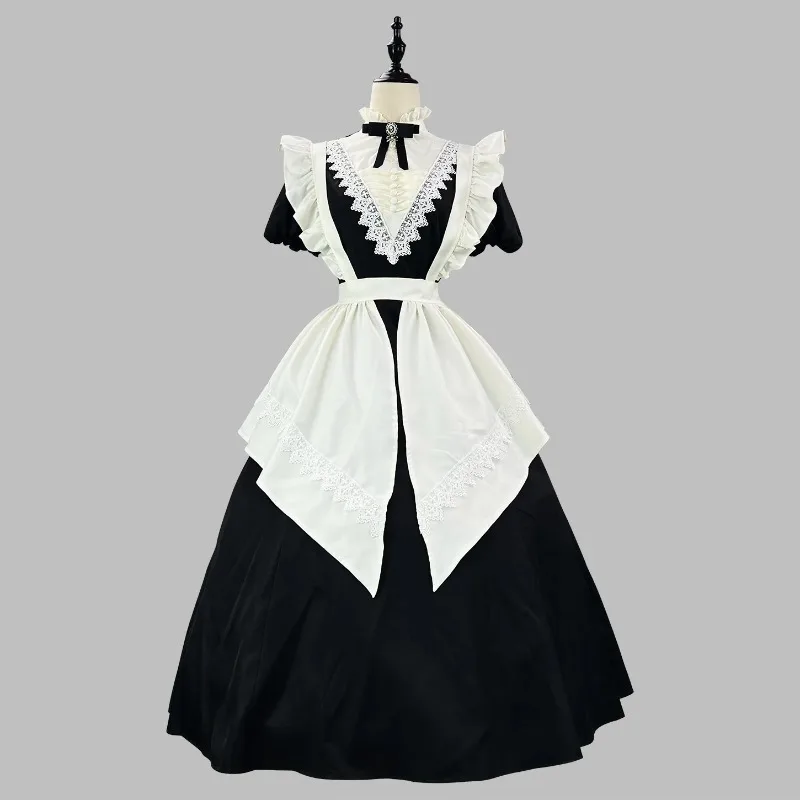 Gothic Black OP Dress Detachable Sleeve Apron Maid Outfit Multi Wear Nun Servant Full Set Cosplay Costume For Halloween Carnival
Gothic Black OP Dress Detachable Sleeve Apron Maid Outfit Multi Wear Nun Servant Full Set Cosplay Costume For Halloween Carnival