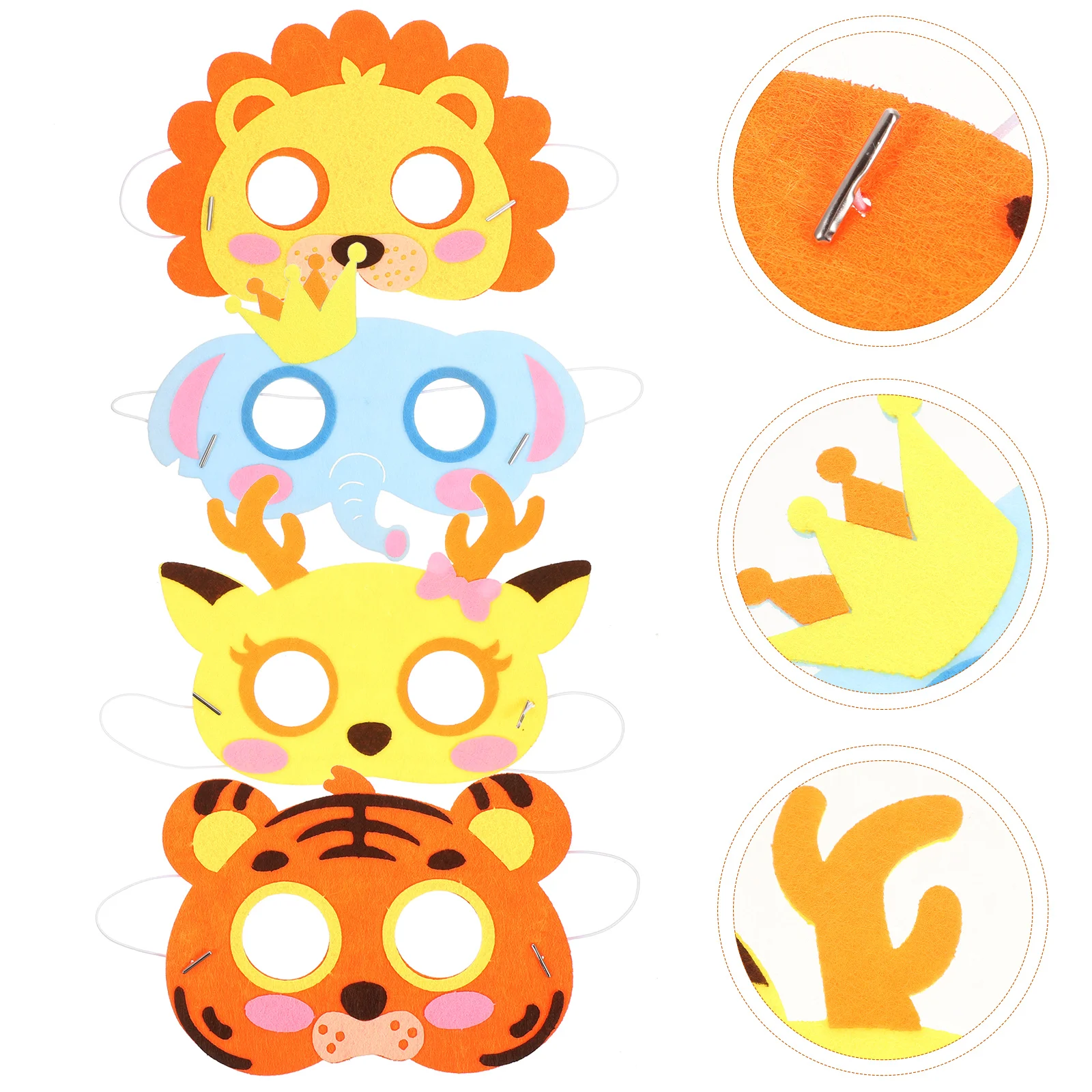 4 Pcs Small Animal Mask Kids Cartoon Costume Decorations Novelty Face Masks for Party Headband Masquerade
4 Pcs Small Animal Mask Kids Cartoon Costume Decorations Novelty Face Masks for Party Headband Masquerade