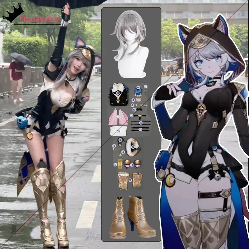 Cipher Cosplay Honkai: Star Rail Costume Women's Jumpsuit Unique Tail Prop Bodysuit Halloween Costume Zentai Suit Wig Shoe Prop
Cipher Cosplay Honkai: Star Rail Costume Women's Jumpsuit Unique Tail Prop Bodysuit Halloween Costume Zentai Suit Wig Shoe Prop