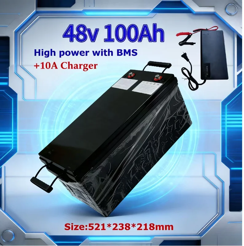 Аккумулятор LiFePO4 48В 100Ач с BMS + зарядное устройство 10А – идеальное решение для автономного и сетевого использования! Совместим с пассажирскими трициклами
Аккумулятор LiFePO4 48В 100Ач с BMS + зарядное устройство 10А – идеальное решение для автономного и сетевого использования! Совместим с пассажирскими трициклами