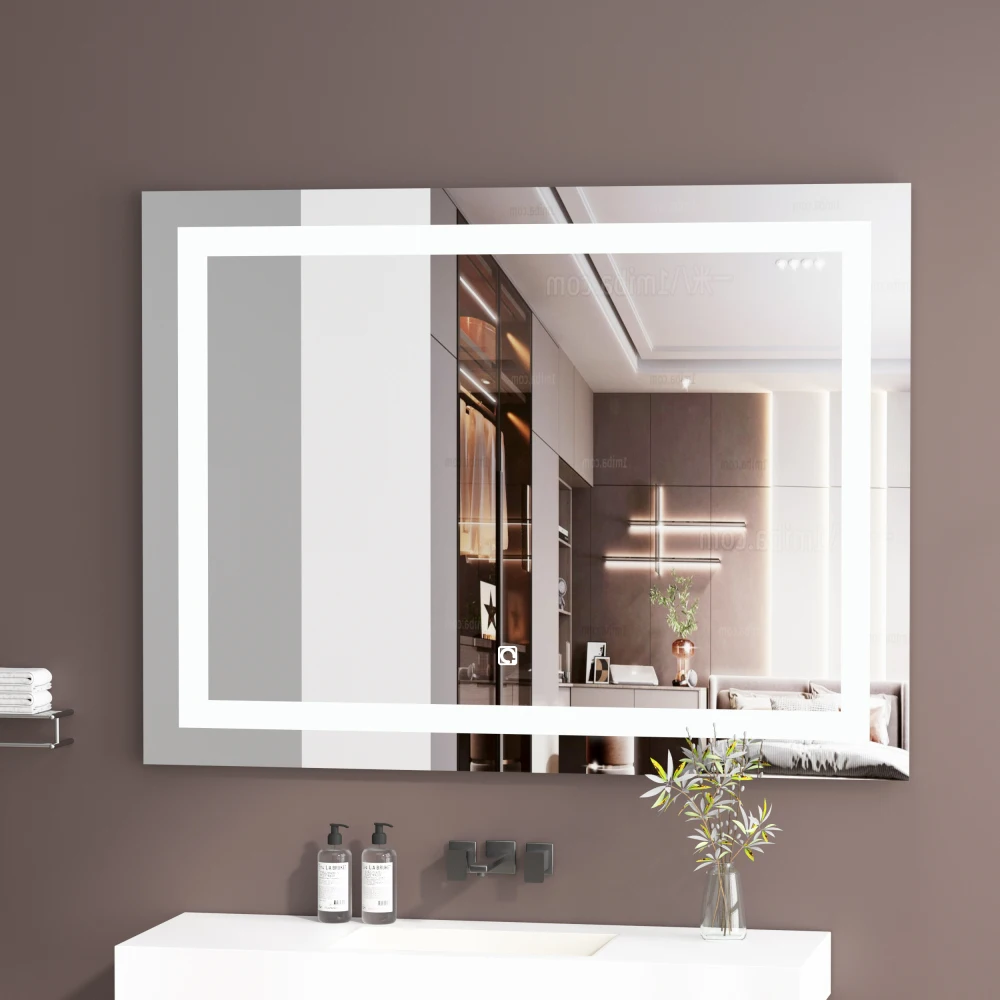 40 x 32 Inch Frameless Rectangular LED Bathroom Vanity Mirror with Touch Sensor, Anti-Fog, and 3 Color Options in Silver
40 x 32 Inch Frameless Rectangular LED Bathroom Vanity Mirror with Touch Sensor, Anti-Fog, and 3 Color Options in Silver