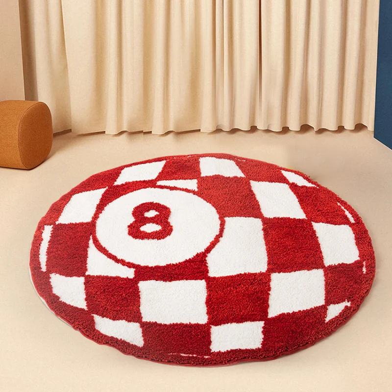 Plush Round Mat - Non-Slip Backing Machine Washable Red & White Checkered Floor Mat Soft Area Mat for Living Room Bedroom
Plush Round Mat - Non-Slip Backing Machine Washable Red & White Checkered Floor Mat Soft Area Mat for Living Room Bedroom