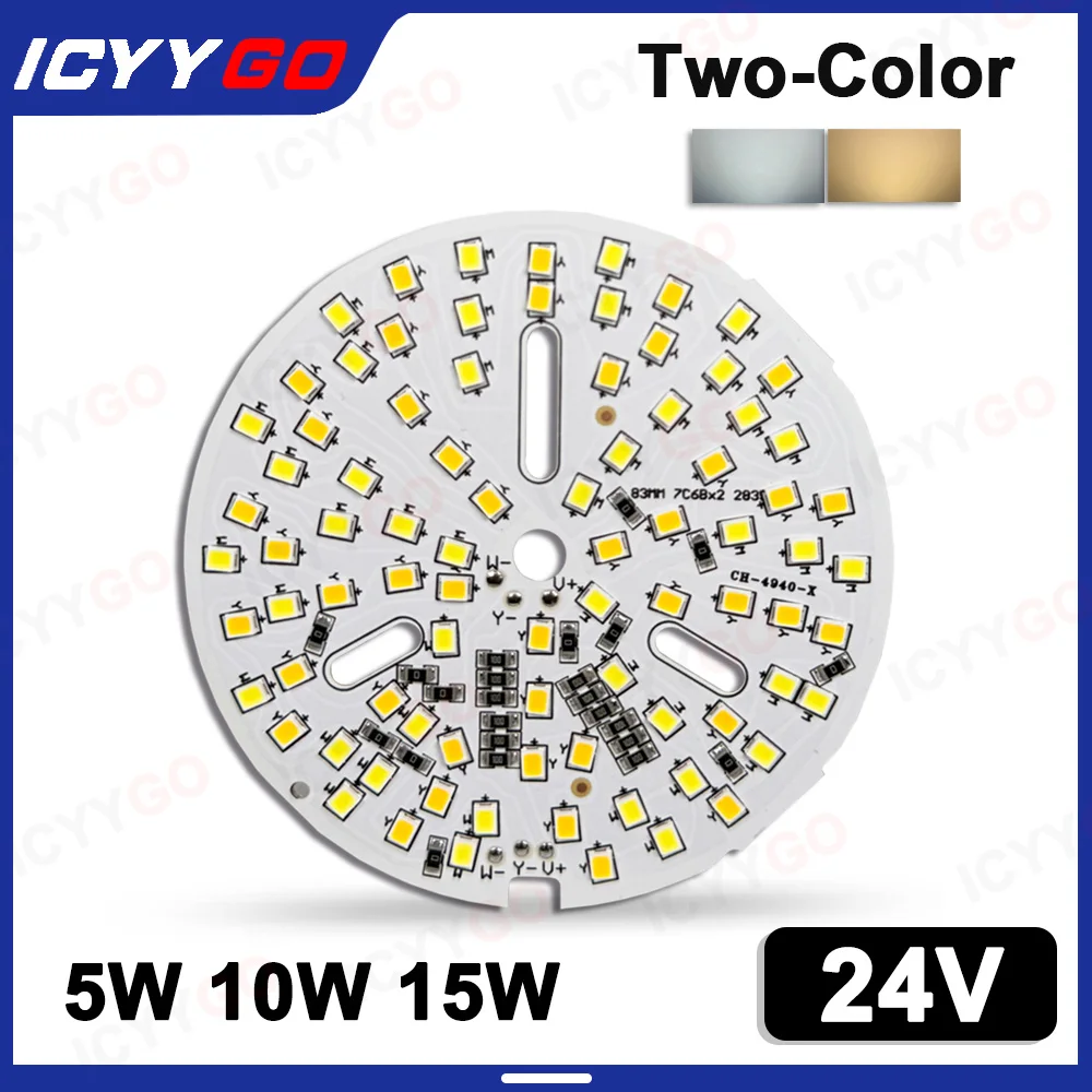 DC24V 5W 10W 15W LED Bulb Light Source Constant Voltage Downlight Light Source Board White/Warm White Dual-Color Light Board
DC24V 5W 10W 15W LED Bulb Light Source Constant Voltage Downlight Light Source Board White/Warm White Dual-Color Light Board