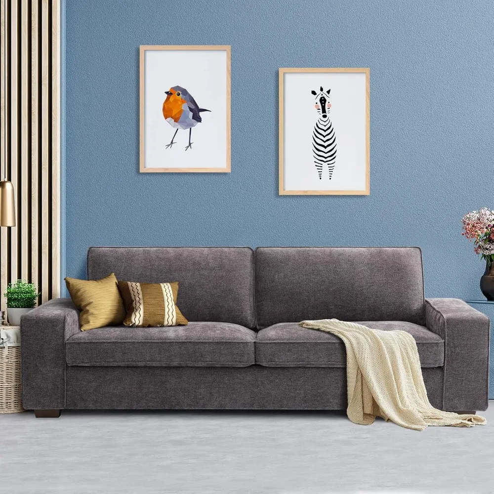 88.58" Modern Sofas Couches for Living Room, Chenille Deep Seat Sofas & couches with Metal, Removable Low-Back Sofa Cushion and
88.58" Modern Sofas Couches for Living Room, Chenille Deep Seat Sofas & couches with Metal, Removable Low-Back Sofa Cushion and