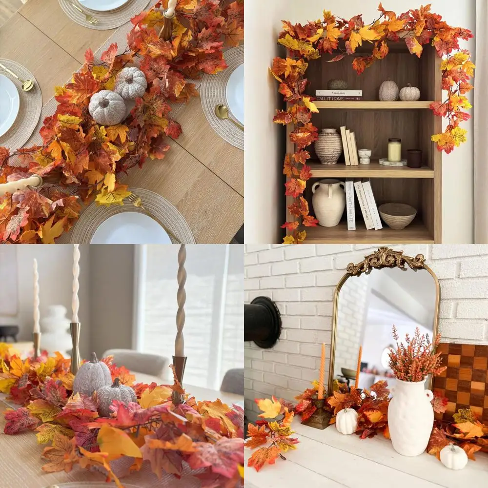 Artificial Fall Garland with Maple Leaves, 118 Ft for Thanksgiving and Autumn Decor, Perfect for Home, Weddings, and Parties
Artificial Fall Garland with Maple Leaves, 118 Ft for Thanksgiving and Autumn Decor, Perfect for Home, Weddings, and Parties