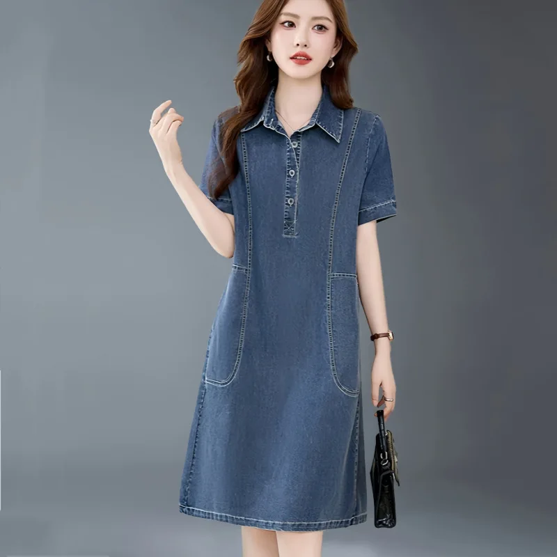 Casual Thin Dress Women'S Summer New Short Sleeve Stylish Loose Plus Size Shirt Dress
Casual Thin Dress Women'S Summer New Short Sleeve Stylish Loose Plus Size Shirt Dress