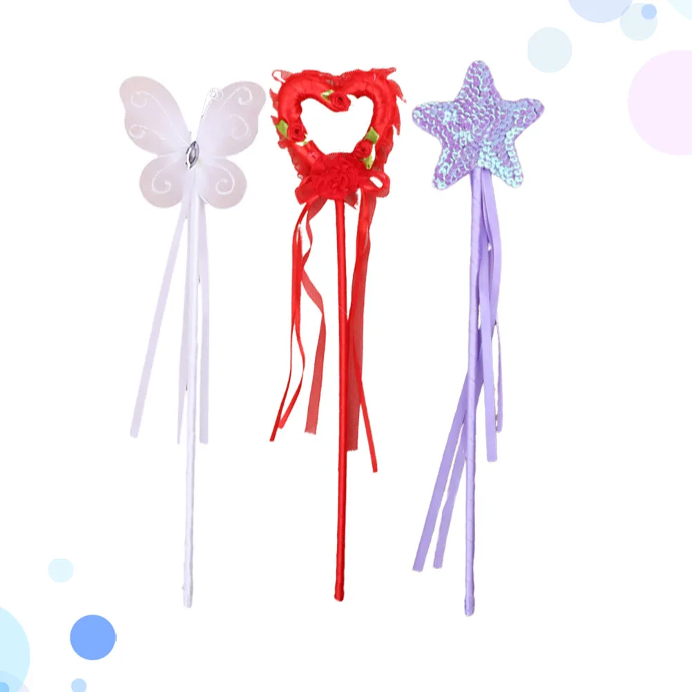 3 Pcs Fairy Wand Girls Toys Party Decorations Butterfly Cute Pentagram Sticks 
3 Pcs Fairy Wand Girls Toys Party Decorations Butterfly Cute Pentagram Sticks