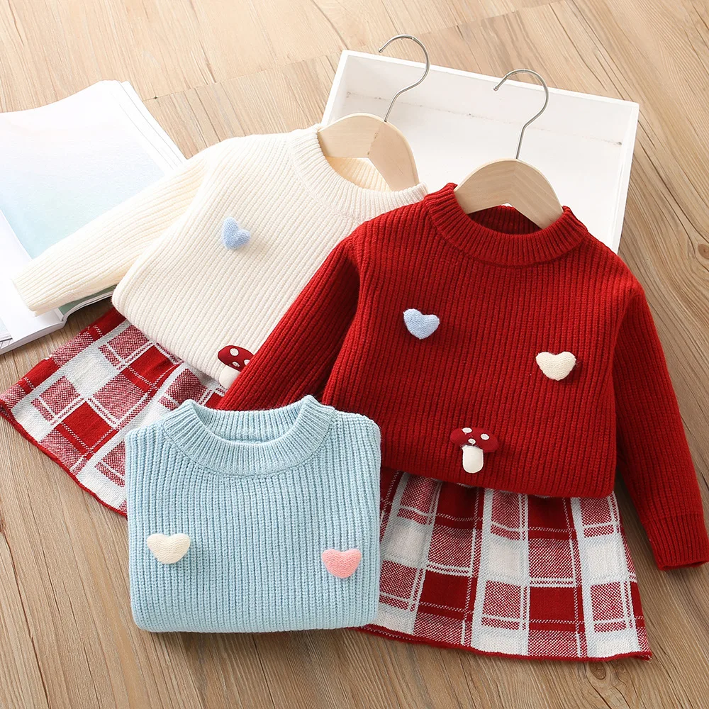 Girls Knitted Clothing Sets Spring Autumn Children Woolen Jersey Sweaters Tops Skirts Princess Dress Suit For Baby Outfits Kids
Girls Knitted Clothing Sets Spring Autumn Children Woolen Jersey Sweaters Tops Skirts Princess Dress Suit For Baby Outfits Kids