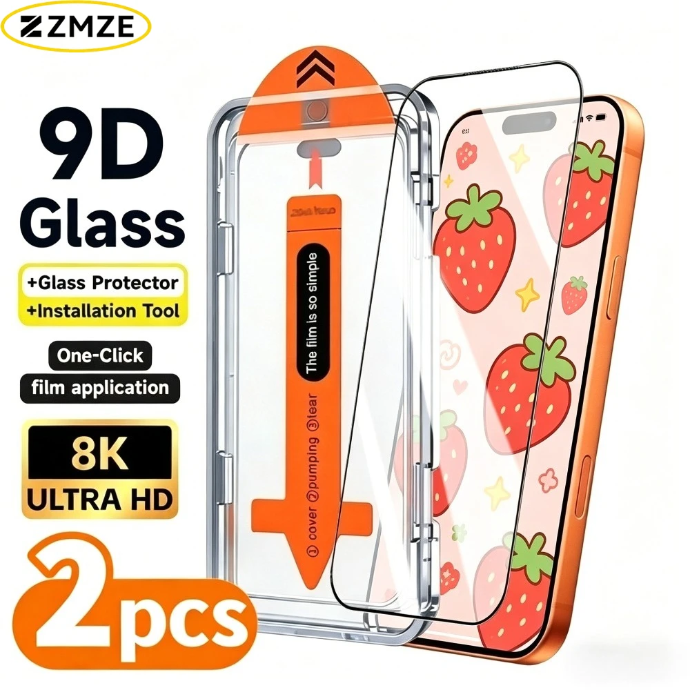 2Pcs Ultra Clear Tempered Glass for iPhone 17 16 15 14 Pro Max Air 17e 16e 13 12 Pro 15 14 Plus One Click Installation Protector
2Pcs Ultra Clear Tempered Glass for iPhone 17 16 15 14 Pro Max Air 17e 16e 13 12 Pro 15 14 Plus One Click Installation Protector