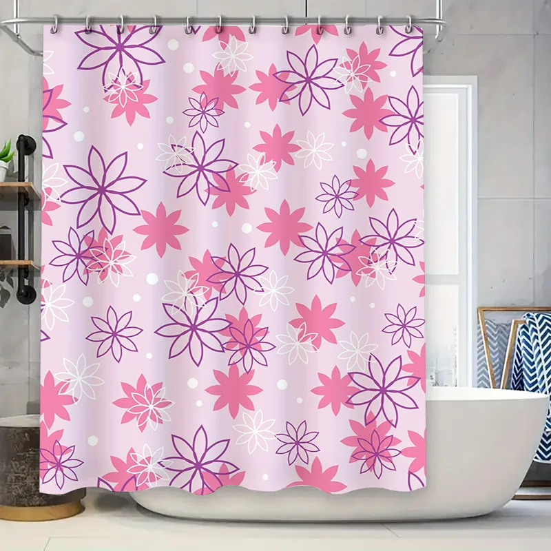 Pink Purple Cherry Blossom Shower Curtain for Bathroom Decor Home Decoration Waterproof Fabric Water Repellent Rug Liner with Ho
Pink Purple Cherry Blossom Shower Curtain for Bathroom Decor Home Decoration Waterproof Fabric Water Repellent Rug Liner with Ho