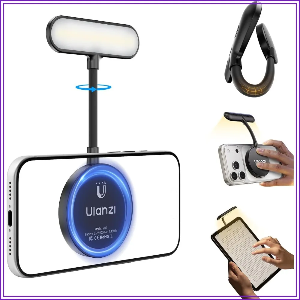 Magnetic Selfie Light - Gooseneck LED Phone Fill Light, Portable Video Lighting, 5 Brightness Levels & Modes, Flexible Neck for iPhone/Android/Photo/Reading
Magnetic Selfie Light - Gooseneck LED Phone Fill Light, Portable Video Lighting, 5 Brightness Levels & Modes, Flexible Neck for iPhone/Android/Photo/Reading