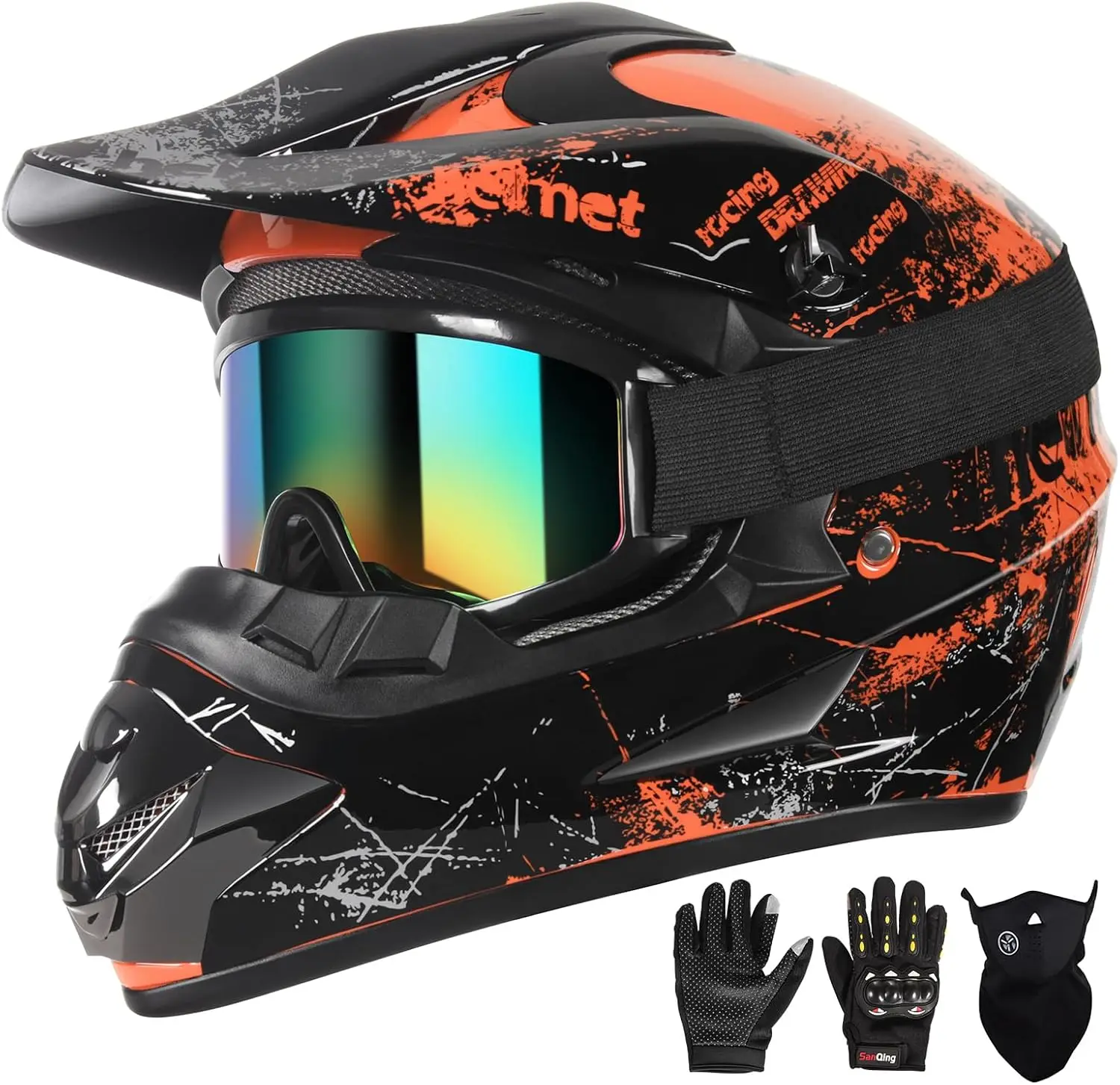 Dirt Bike Helmets Kids Motorcycle Helmet Youth ATV Motocross Full Face Men Women Off-Road Mountain Bike Helmet Adult with(Gloves
Dirt Bike Helmets Kids Motorcycle Helmet Youth ATV Motocross Full Face Men Women Off-Road Mountain Bike Helmet Adult with(Gloves