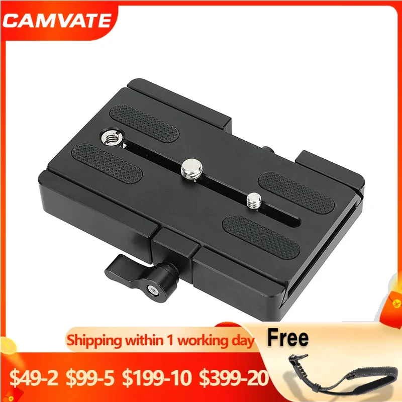 CAMVATE Camera Baseplate Quick Release Plate with Clamp Base ARRI Dovetail Width For for DSLR Camera Tripod Video Accessories
CAMVATE Camera Baseplate Quick Release Plate with Clamp Base ARRI Dovetail Width For for DSLR Camera Tripod Video Accessories