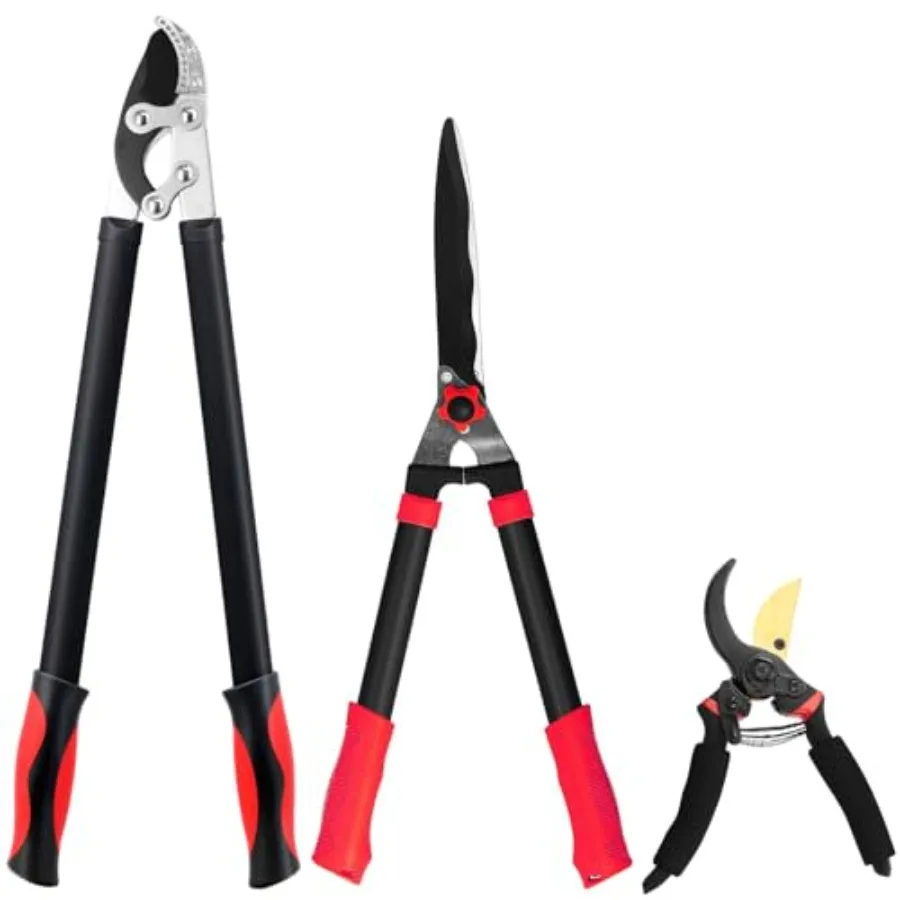 Loppers Hedge Shears and Pruners Combo Set 3-Piece Hedge Clippers Heavy Duty Tree and Shrub Care Kit for Yard Lawn and Garden P
Loppers Hedge Shears and Pruners Combo Set 3-Piece Hedge Clippers Heavy Duty Tree and Shrub Care Kit for Yard Lawn and Garden P