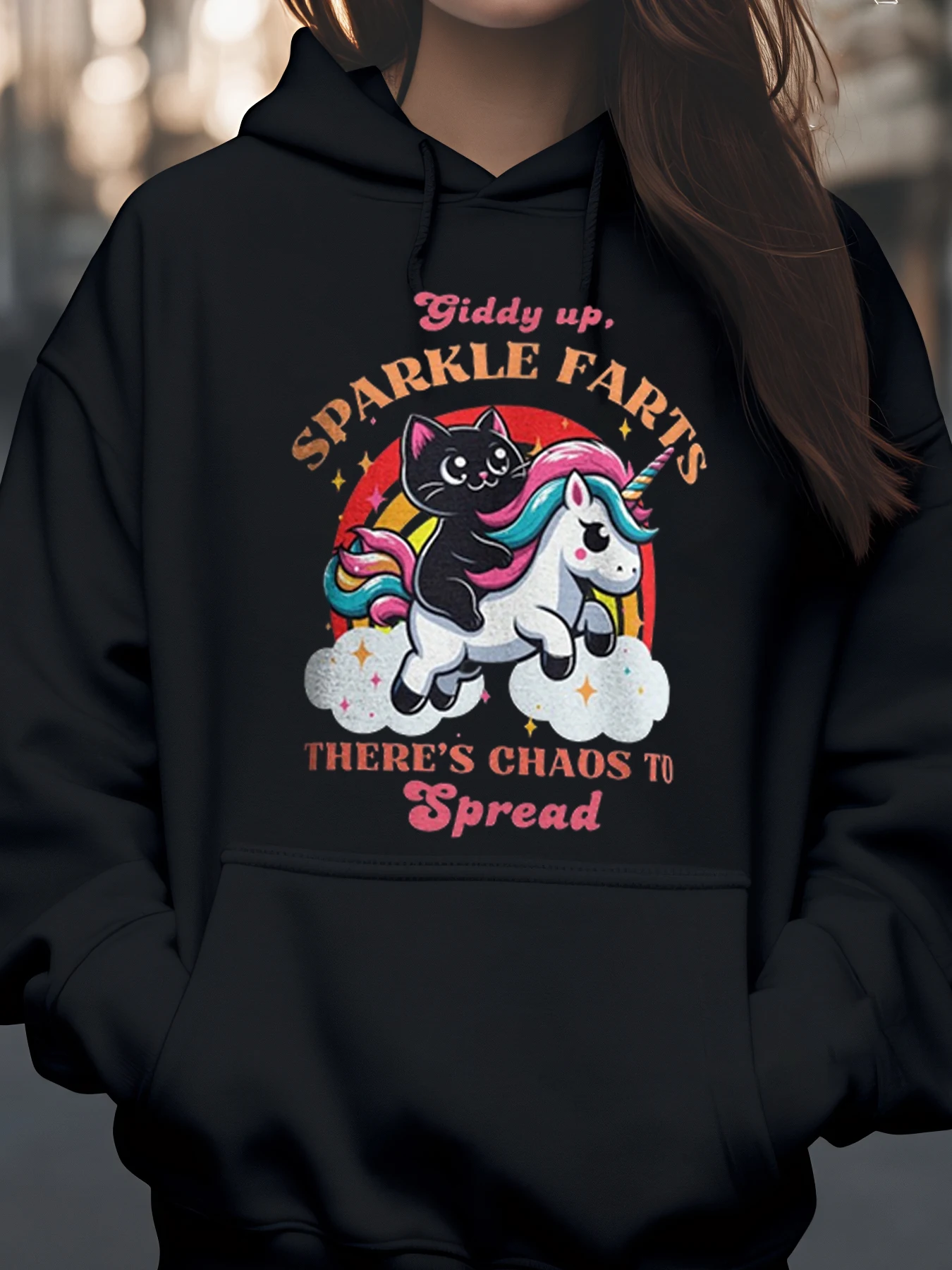 Толстовка с капюшоном Unicorn Cat Sparkle Farts Chaos, повседневная одежда на Хэллоуин, женская одежда больших размеров
Толстовка с капюшоном Unicorn Cat Sparkle Farts Chaos, повседневная одежда на Хэллоуин, женская одежда больших размеров