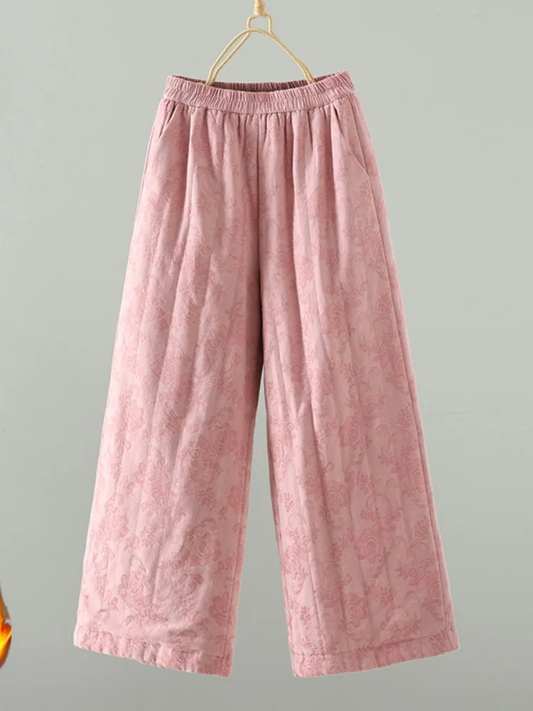New Chinese Style Thickened Cotton Linen Pants Women's Winter Wide Leg Pants Home Comfortable Zen Style Meditation Pants
New Chinese Style Thickened Cotton Linen Pants Women's Winter Wide Leg Pants Home Comfortable Zen Style Meditation Pants