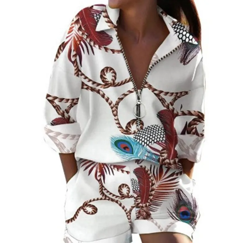 Women's Elegant White Long Sleeve Blouses and Shorts Set Casual Summer Suits Loose Streetwear Female Clothing 2 Piece Set
Women's Elegant White Long Sleeve Blouses and Shorts Set Casual Summer Suits Loose Streetwear Female Clothing 2 Piece Set