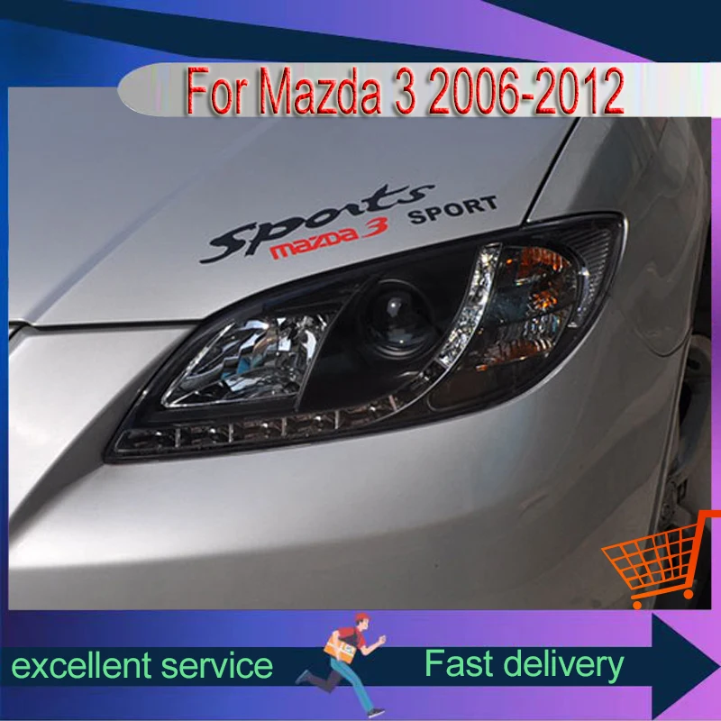 Car Styling for Mazda 3 Mazda3 2003-2008 Head Lights Headlight Full LED DRL Assembly Front Lamp Automotive Tools Accessories
Car Styling for Mazda 3 Mazda3 2003-2008 Head Lights Headlight Full LED DRL Assembly Front Lamp Automotive Tools Accessories