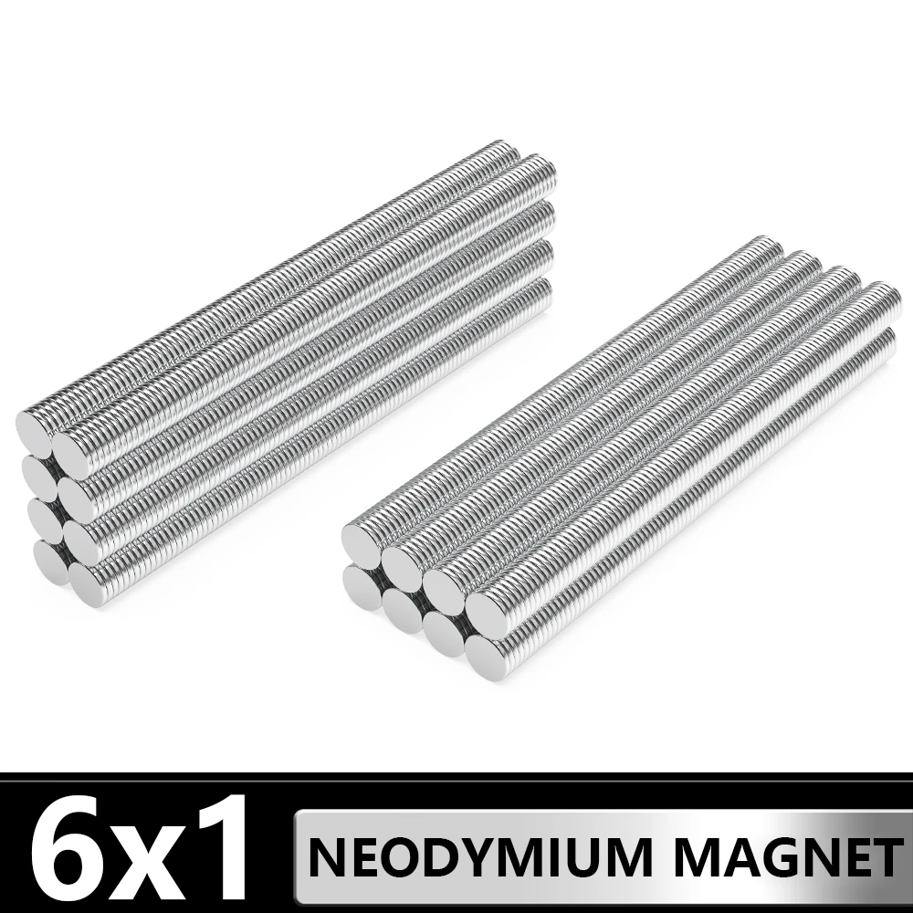 Super Strong Round Magnet 6X1MM Powerful Magnets for Fridge, DIY, Building, Scientific, Craft, Teach and Office Magnets
Super Strong Round Magnet 6X1MM Powerful Magnets for Fridge, DIY, Building, Scientific, Craft, Teach and Office Magnets