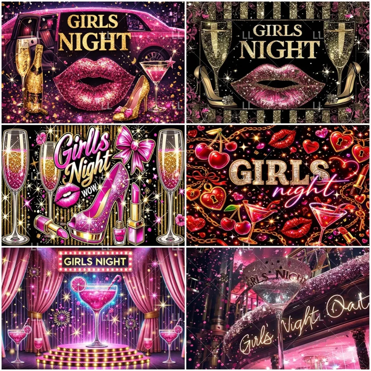 Girls Night Pink Glitter Backdrop Diamond Cocktail Decoration Bachelorette Parties Birthday Photography Background Lady Gift
Girls Night Pink Glitter Backdrop Diamond Cocktail Decoration Bachelorette Parties Birthday Photography Background Lady Gift