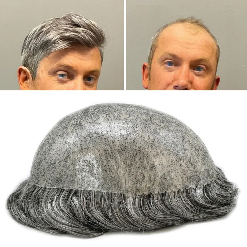 Hair Toupee for Men Real Human Hair Full Poly Injection PU Hair System Grey Black Brown Male Wig Prosthesis Men Toupee Hair Unit
Hair Toupee for Men Real Human Hair Full Poly Injection PU Hair System Grey Black Brown Male Wig Prosthesis Men Toupee Hair Unit