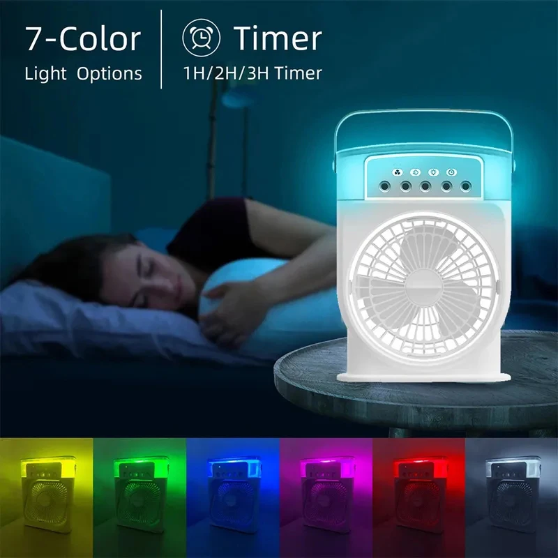 Electric Fan Mini Air Conditioner Humidifier Cooling Portable USB Fan Air Cooler LED Night Light Water Mist Humidification Fans
Electric Fan Mini Air Conditioner Humidifier Cooling Portable USB Fan Air Cooler LED Night Light Water Mist Humidification Fans