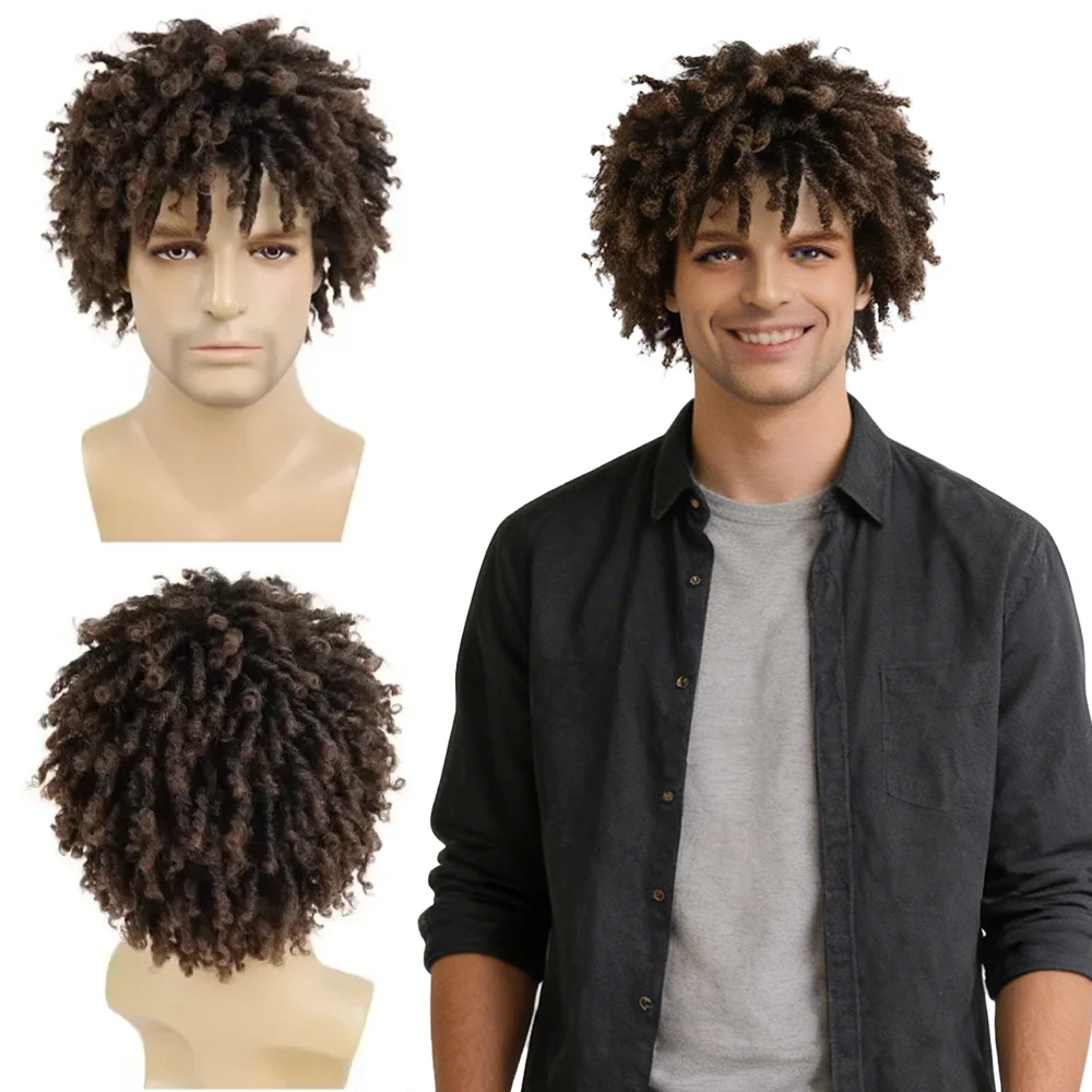 Unisex Brown Afro Wig Universal Fluffy Short Curly Daily Party Heat Resistant Synthetic Full Wig For Halloween Comic Con Party
Unisex Brown Afro Wig Universal Fluffy Short Curly Daily Party Heat Resistant Synthetic Full Wig For Halloween Comic Con Party