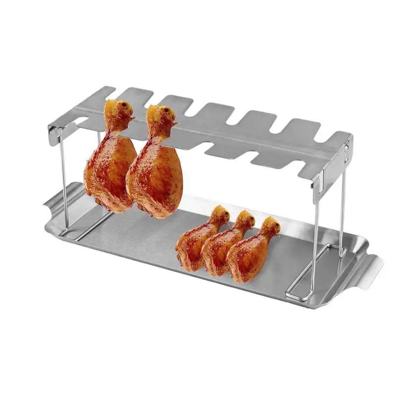 Chicken Leg Rack For Smoker Chicken Leg Rack With Drip Tray Easy To Use Non-stick Wing Dishwasher Safe Stainless Steel For Oven
Chicken Leg Rack For Smoker Chicken Leg Rack With Drip Tray Easy To Use Non-stick Wing Dishwasher Safe Stainless Steel For Oven