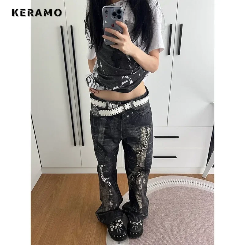 American Vintage High Waisted Jeans Women's Casual 2000s Black Grunge High Street Pants Baggy Y2K Gothic Washed Denim Trouser
American Vintage High Waisted Jeans Women's Casual 2000s Black Grunge High Street Pants Baggy Y2K Gothic Washed Denim Trouser