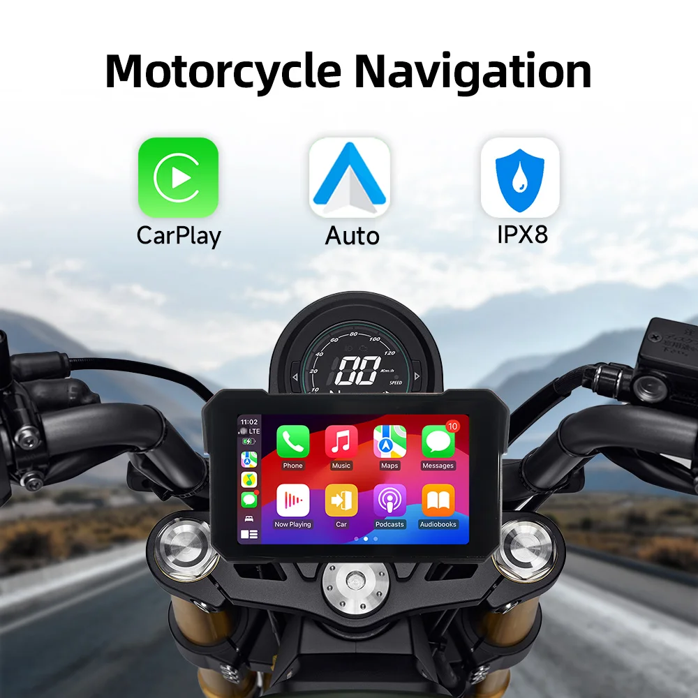 2025NEW motorcycle screen GPS navigation multimedia player wireless CarPlay Android Auto IPX7 waterproof screen Bluetooth
2025NEW motorcycle screen GPS navigation multimedia player wireless CarPlay Android Auto IPX7 waterproof screen Bluetooth
