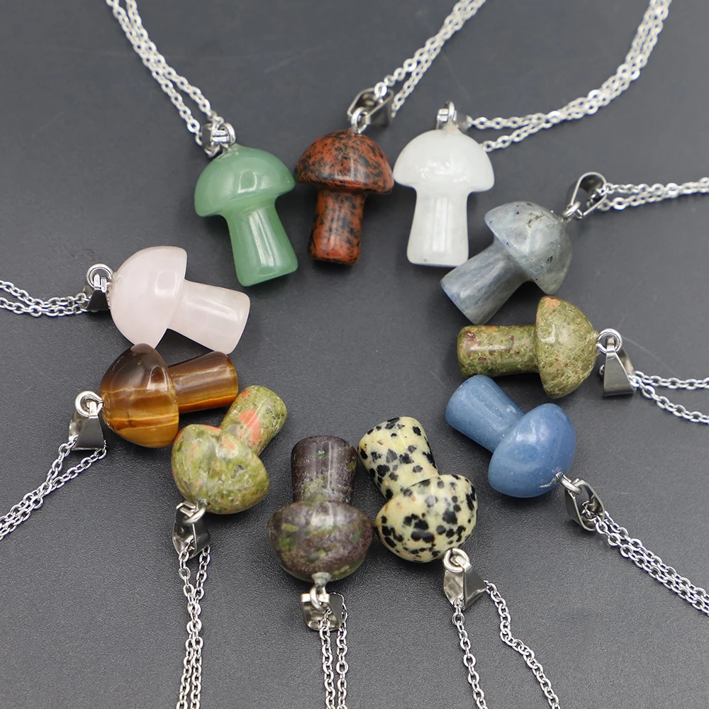 Natural Stone Mushroom Necklace Pendant Cute Mini Statue Reiki Charms Crafts With Loop Bracelets Charm Jewelry Accessories 10Pcs
Natural Stone Mushroom Necklace Pendant Cute Mini Statue Reiki Charms Crafts With Loop Bracelets Charm Jewelry Accessories 10Pcs