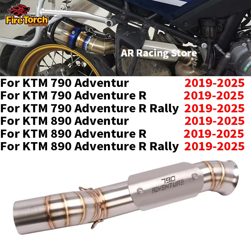 Slip On For KTM 790 890 ADV DUKE Adventure R Rally 2019 - 2025 Motorcycle Exhaust System Muffler Middle Link Pipe with Cover
Slip On For KTM 790 890 ADV DUKE Adventure R Rally 2019 - 2025 Motorcycle Exhaust System Muffler Middle Link Pipe with Cover