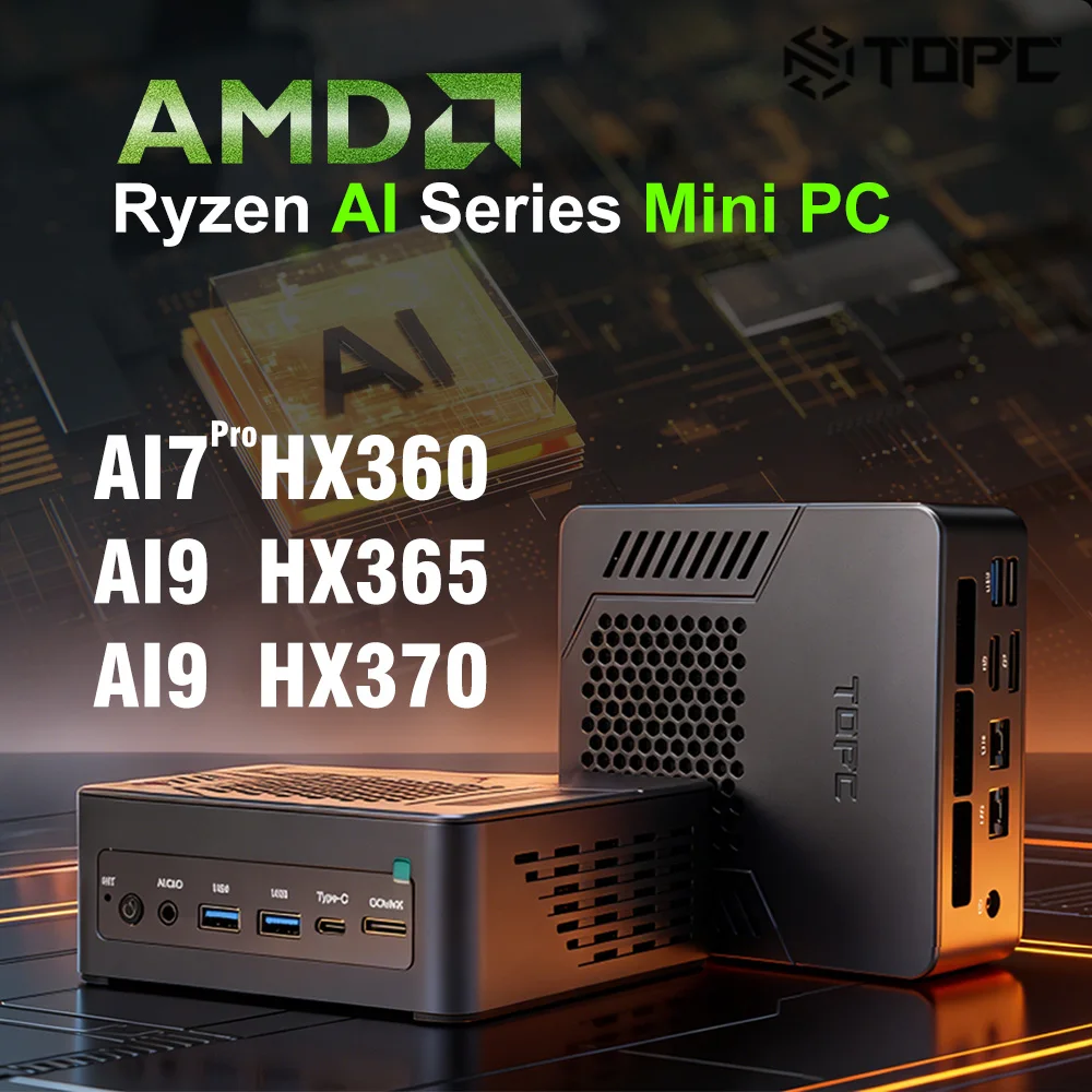 Gaming Mini PC AMD Ryzen AI 9 HX 370 ES, 10C/20T up to 5.4GHz, AMD Radeon 880M Graphics, Oculink+USB4 Ports, 2x DDR5/2xM.2
Gaming Mini PC AMD Ryzen AI 9 HX 370 ES, 10C/20T up to 5.4GHz, AMD Radeon 880M Graphics, Oculink+USB4 Ports, 2x DDR5/2xM.2