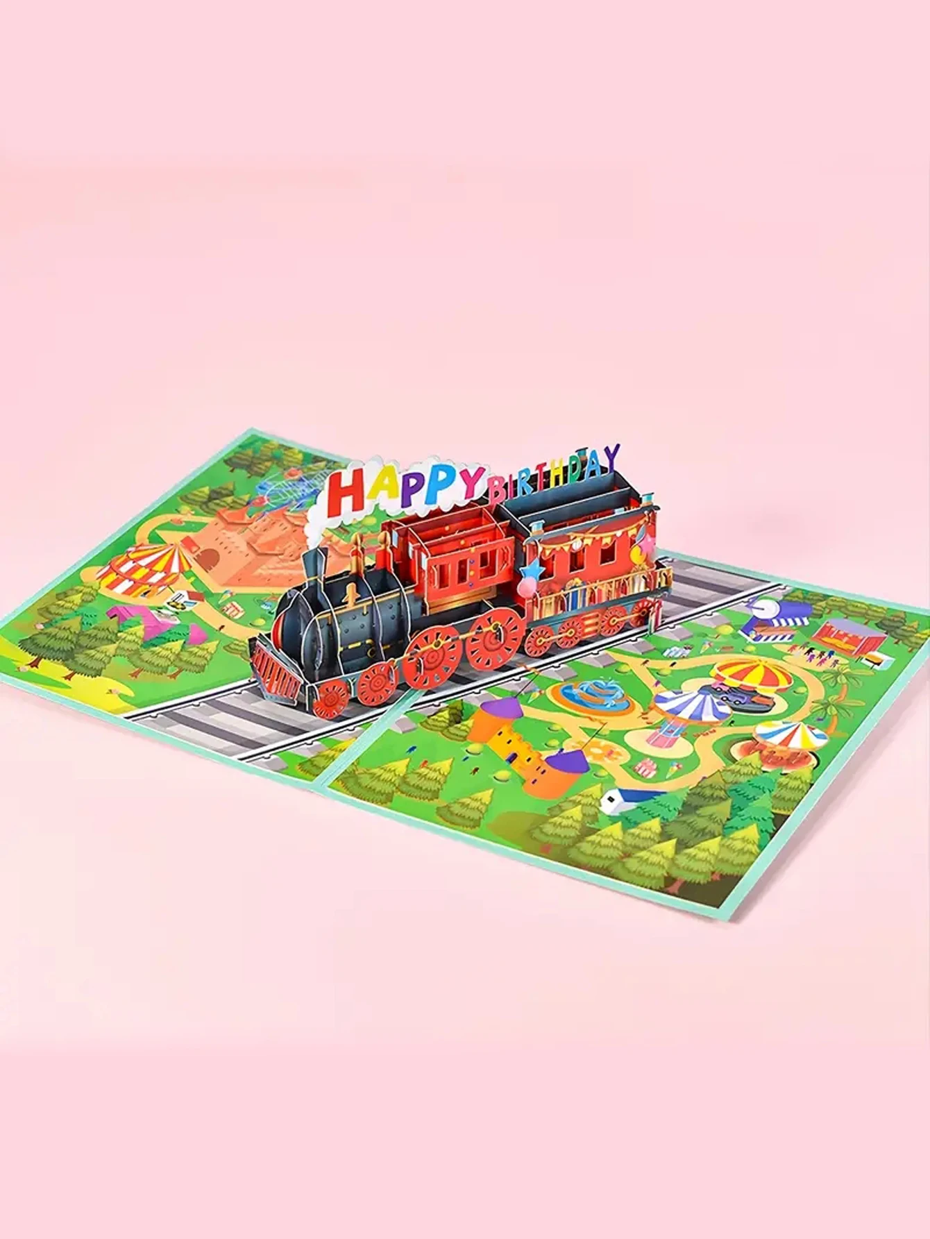 Pop Up 3D Train Greeting Card Envelope Set for Happy Birthday Postcard Friends Kids Student Birthday Party Gifts
Pop Up 3D Train Greeting Card Envelope Set for Happy Birthday Postcard Friends Kids Student Birthday Party Gifts