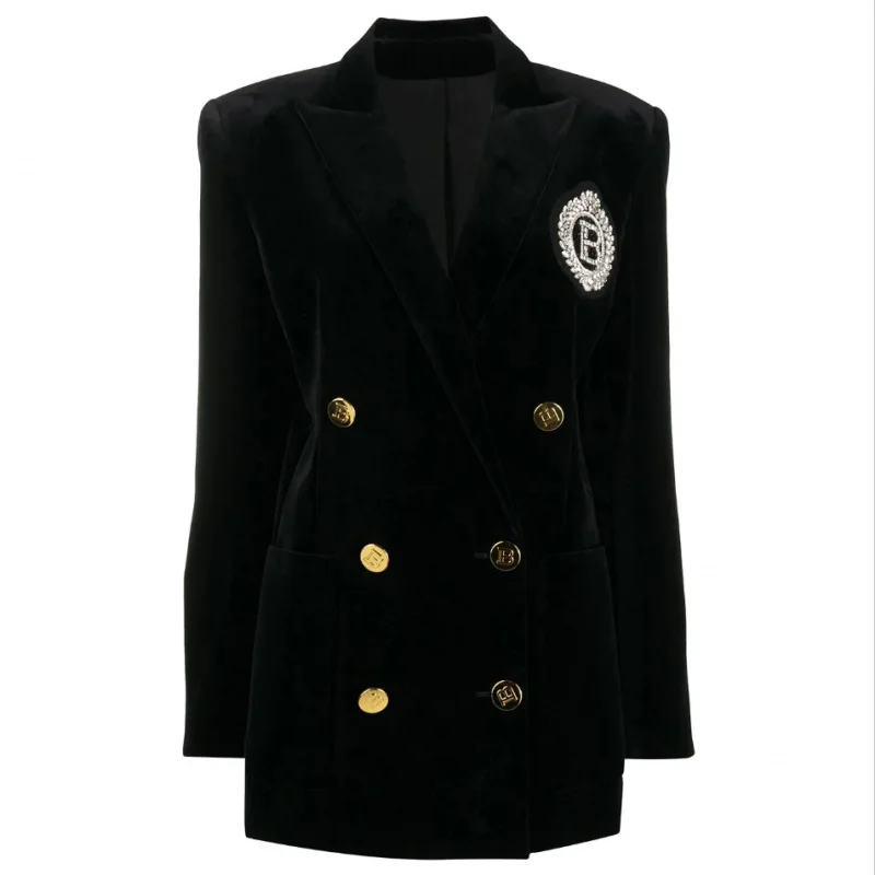 2025 Spring and Autumn New Product Elegant Commuter Suit Collar High-End Slim Fit Mid-Length Velvet Blazer for Women
2025 Spring and Autumn New Product Elegant Commuter Suit Collar High-End Slim Fit Mid-Length Velvet Blazer for Women